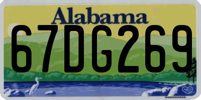 AL license plate 67DG269