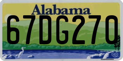 AL license plate 67DG270