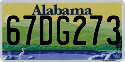 AL license plate 67DG273