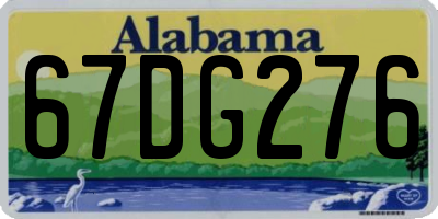 AL license plate 67DG276