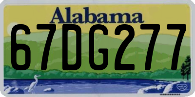 AL license plate 67DG277