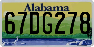 AL license plate 67DG278