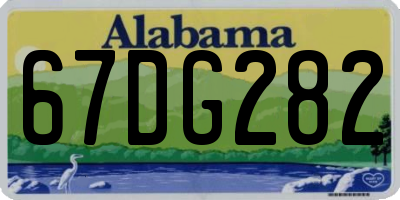 AL license plate 67DG282