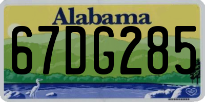 AL license plate 67DG285