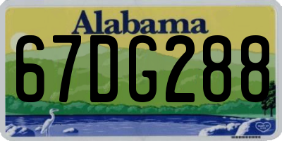 AL license plate 67DG288
