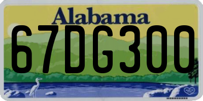 AL license plate 67DG300