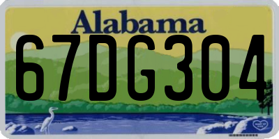 AL license plate 67DG304