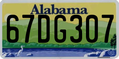 AL license plate 67DG307