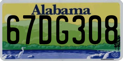 AL license plate 67DG308