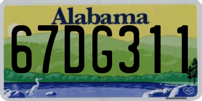 AL license plate 67DG311