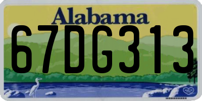 AL license plate 67DG313