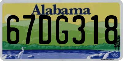 AL license plate 67DG318