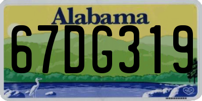 AL license plate 67DG319