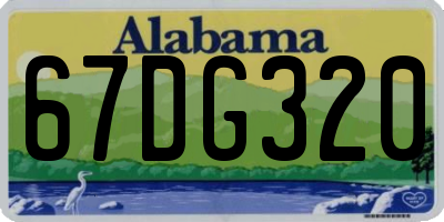 AL license plate 67DG320