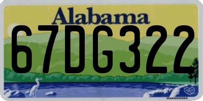 AL license plate 67DG322
