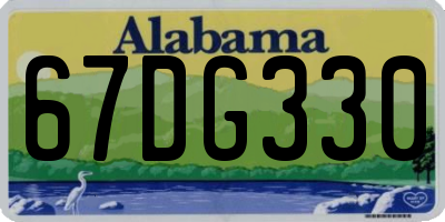 AL license plate 67DG330