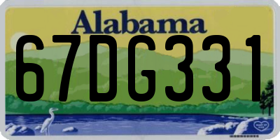 AL license plate 67DG331