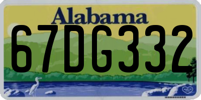 AL license plate 67DG332
