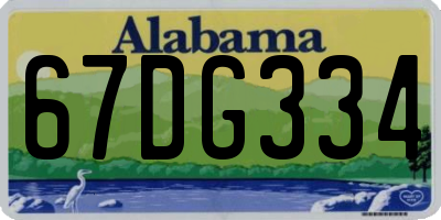 AL license plate 67DG334
