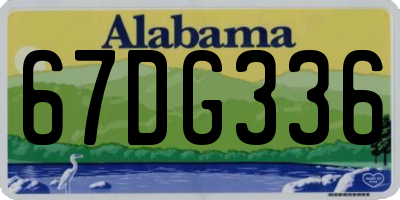AL license plate 67DG336