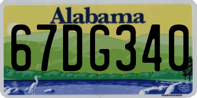 AL license plate 67DG340