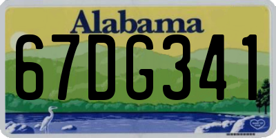 AL license plate 67DG341