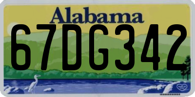 AL license plate 67DG342