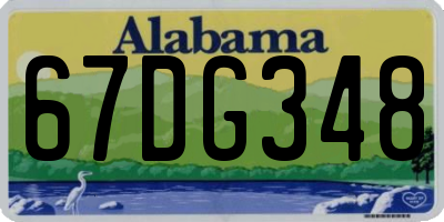 AL license plate 67DG348