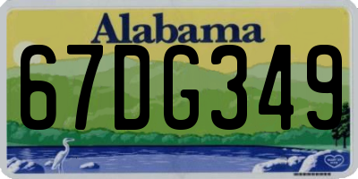 AL license plate 67DG349