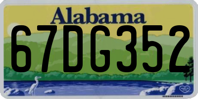 AL license plate 67DG352
