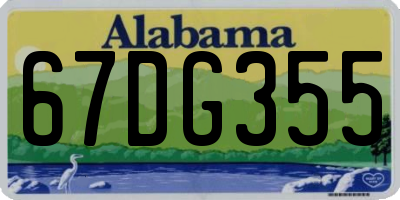 AL license plate 67DG355