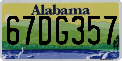 AL license plate 67DG357