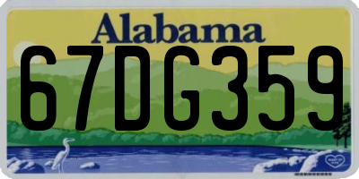 AL license plate 67DG359