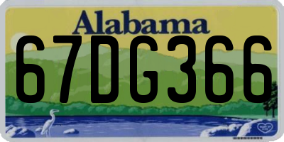 AL license plate 67DG366
