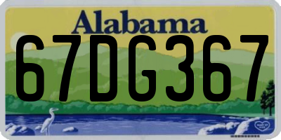 AL license plate 67DG367