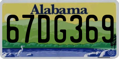 AL license plate 67DG369