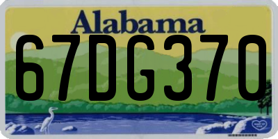 AL license plate 67DG370