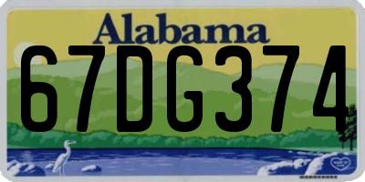 AL license plate 67DG374