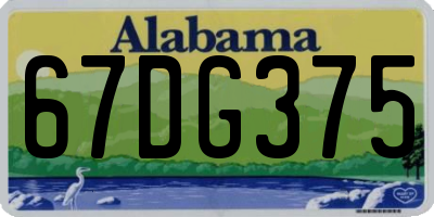 AL license plate 67DG375