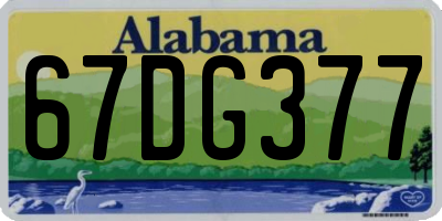 AL license plate 67DG377