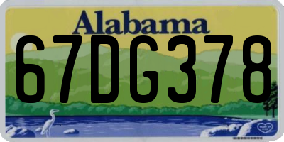AL license plate 67DG378