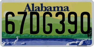 AL license plate 67DG390