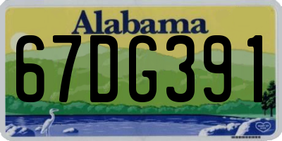 AL license plate 67DG391
