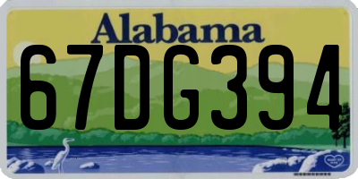 AL license plate 67DG394