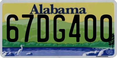 AL license plate 67DG400