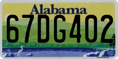 AL license plate 67DG402