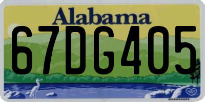 AL license plate 67DG405