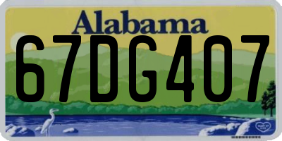 AL license plate 67DG407
