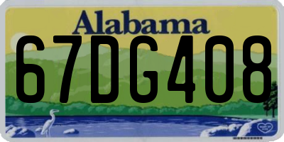 AL license plate 67DG408