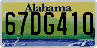AL license plate 67DG410